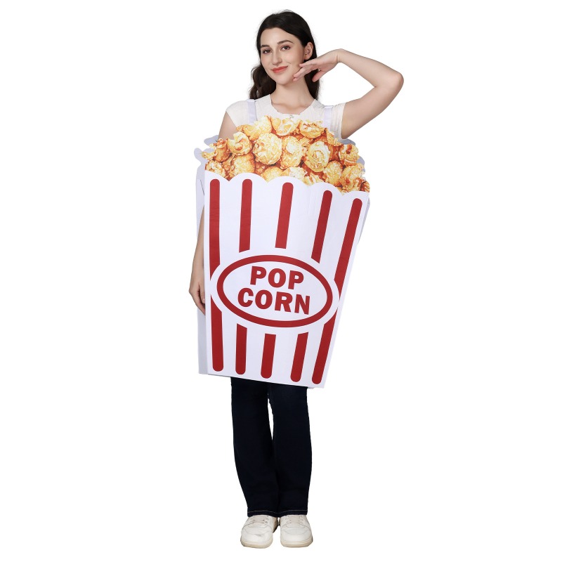 Popcorn - New Halloween Cosplay Costume Funny Popcorn
