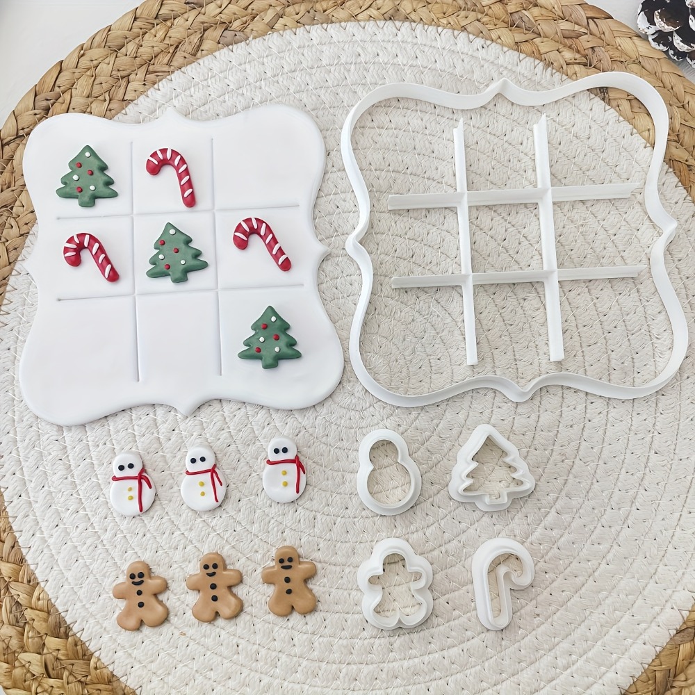 6Pcs Christmas Tic Tac Toe Coo - Cookies Pack ulasan dan harga